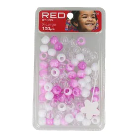 Glass beads Red Kiss Kiss Xl White Pink 100 Pieces by Red Kiss, Hair Pins - Ref: S4262809, Price: 4,91 €, Discount: %