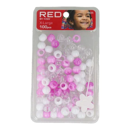 Glass beads Red Kiss Kiss Xl White Pink 100 Pieces | Epamu | Beauty Shop - Parfums, Make-up & Essentials Epamu.eu