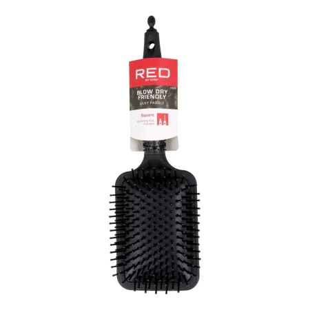 Detangling Hairbrush Red Kiss Kiss Rubberized Black Squared | Epamu | Beauty Shop - Parfums, Make-up & Essentials Epamu.eu