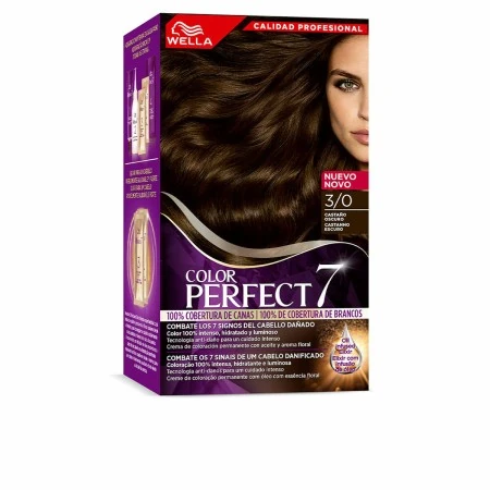 Dauerfärbung Wella Color Perfect 7 Nº 3/0 Graue Haare Dunkles Kastanienbraun 60 ml | Epamu | Beauty Shop - Parfums, Make-up & Essentials Epamu.eu