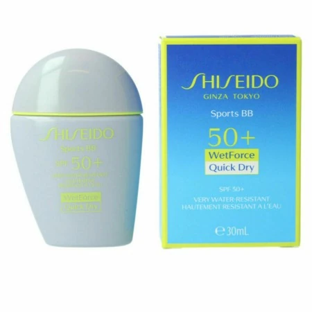 Protetor Solar Com Cor Shiseido WetForce Quick Dry Sports Dark SPF50+ Spf 50 Dark (30 ml) | Epamu | Beauty Shop - Parfums, Make-up & Essentials Epamu.eu