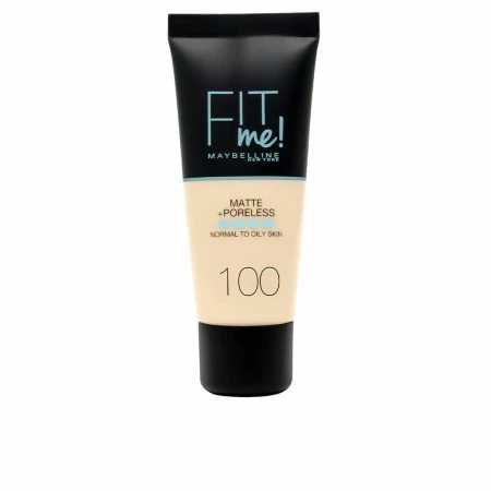 Base de Maquilhagem Fluida Maybelline Fit Me! Nº 100 Warm ivory 30 ml | Epamu.eu | Beauty Shop - Parfums, Make-up & Essentials Epamu.eu