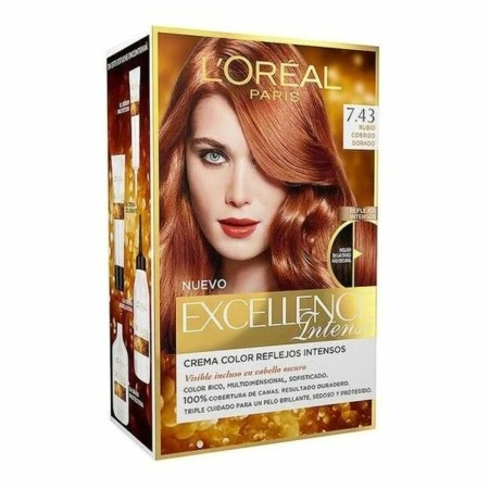 Dauerfärbung L'Oreal Make Up EXCELLENCE Goldenes Kupferrot (1 Stück) | Epamu.eu | Beauty Shop - Parfums, Make-up & Essentials Epamu.eu