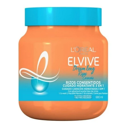 Feuchtigkeitsspendende Maske L'Oreal Make Up Elvive Dream Long 3 in 1 Kräftige und definierte Locken (200 ml) | Epamu.eu | Beauty Shop - Parfums, Make-up & Essentials Epamu.eu