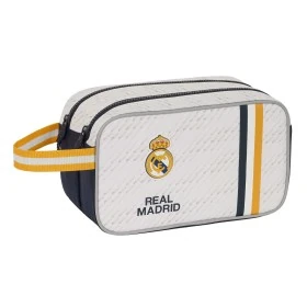 Neceser de Viaje Real Madrid C.F. Blanco Gris Deportivo 26 x 15 x 12 cm | Epamu.eu | Beauty Shop - Parfums, Make-up & Essentials Epamu.eu