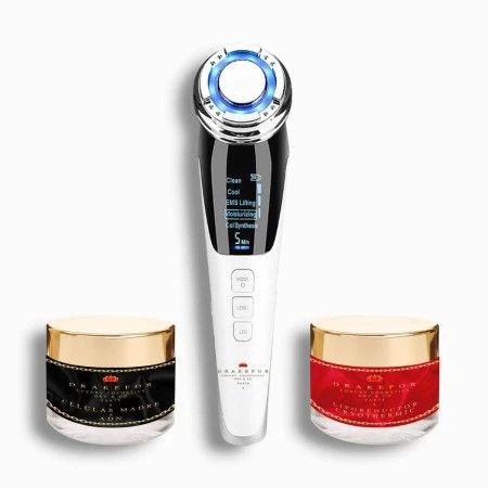 Masajeador Facial con Radiofrecuencia, Fototerapia y Electroestimulación Drakefor QLINIQ A Blanco 3 Piezas | Epamu | Beauty Shop - Parfums, Make-up & Essentials Epamu.eu