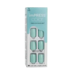 False nails Kiss imPRESS color Nº 008 Mint to Be (30 Units) by Kiss, False nails and accessories - Ref: S8316908, Price: 12,4...