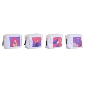 Travel Vanity Case DKD Home Decor White polialgodon 15 x 6 x 12 cm (4 Units) by DKD Home Decor, Cosmetic Cases - Ref: S305482...