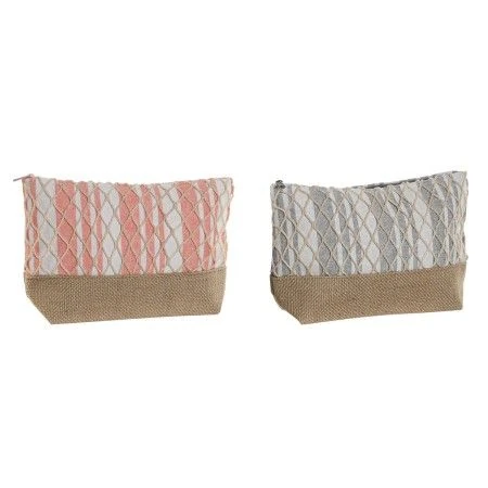 Neceser de Viaje Home ESPRIT Gris Coral 25 x 7 x 15 cm (2 Unidades) | Epamu | Beauty Shop - Parfums, Make-up & Essentials Epamu.eu