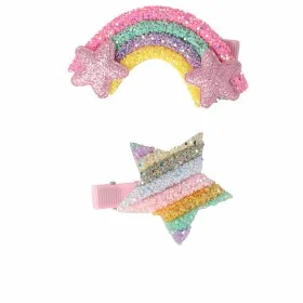 Hair Clips Inca Star Rainbow 2 Units by Inca, Hair Pins - Ref: S05113646, Price: 5,92 €, Discount: %