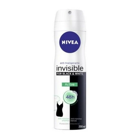 Deospray Black & White Invisible Active Nivea Black White Invisible Active (200 ml) 200 ml | Epamu | Beauty Shop - Parfums, Make-up & Essentials Epamu.eu