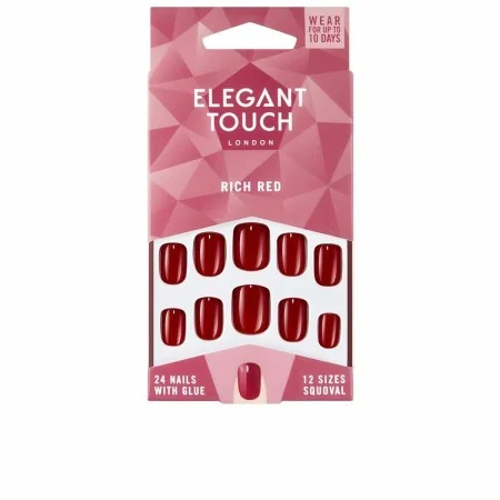 Falsche Nägel Elegant Touch Polished Colour Abgerundet Rich Red (24 uds) | Epamu.eu | Beauty Shop - Parfums, Make-up & Essentials Epamu.eu