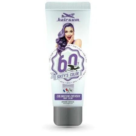 Colorazione Semipermanente Hairgum Sixty's Color Prugna (60 ml) | Epamu | Beauty Shop - Parfums, Make-up & Essentials Epamu.eu