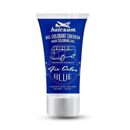 Coloração Não Permanente Hairgum Fix Color Gel Fixador Azul Blue 30 ml | Epamu | Beauty Shop - Parfums, Make-up & Essentials Epamu.eu