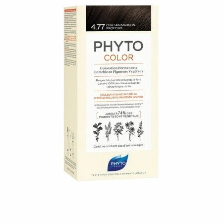 Permanent Colour PHYTO PhytoColor 4.77-castaño marrón intenso Ammonia-free | Epamu | Beauty Shop - Parfums, Make-up & Essentials Epamu.eu