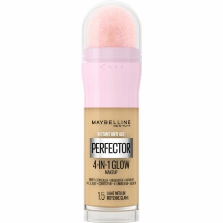 Base de Maquilhagem Fluida Maybelline Instant Age Perfector Glow Nº 1,5 Light Medium 20 ml | Epamu | Beauty Shop - Parfums, Make-up & Essentials Epamu.eu