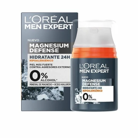 Hydrating Facial Cream L'Oreal Make Up Men Expert Magnesium Defense 24 hours 50 ml | Epamu | Beauty Shop - Parfums, Make-up & Essentials Epamu.eu