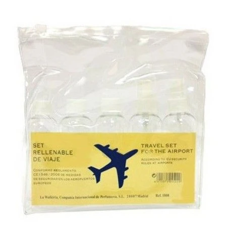 Travel Set Walkiria Plastic Transparent (5 pcs) | Epamu | Beauty Shop - Parfums, Make-up & Essentials Epamu.eu