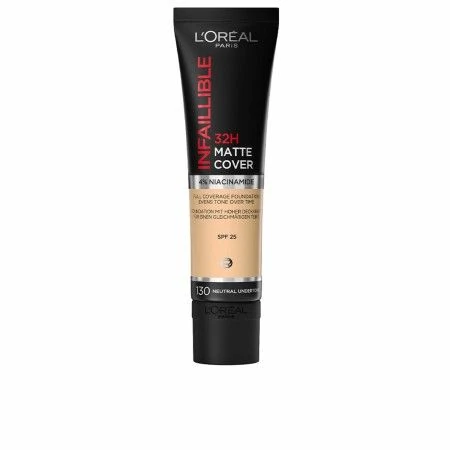 Base de Maquillaje Fluida L'Oreal Make Up Infalible 32H Matte Cover Nº 130 neutral undertone Spf 25 | Epamu | Beauty Shop - Parfums, Make-up & Essentials Epamu.eu