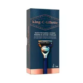 Rasoio Manuale per Barba King C Gillette Gillette King Azzurro di Gillette, Uomo - Rif: S0585401, Prezzo: 9,92 €, Sconto: %