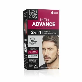 Crème Colorante Llongueras Men Advance Semi-permanent 4 - Châtain cendré (4 pcs) de Llongueras, Coloration permanente - Réf :...