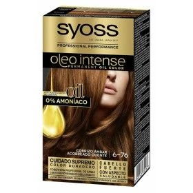 Teinture permanente Syoss Olio Intense Sans ammoniaque Nº 6.76 Cobrizo ambar de Syoss, Coloration permanente - Réf : S0587802...