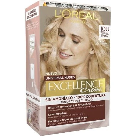 Permanent Dye L'Oreal Make Up Excellence Light Blonde Nº 9.0-rubio muy claro | Epamu.eu | Beauty Shop - Parfums, Make-up & Essentials Epamu.eu