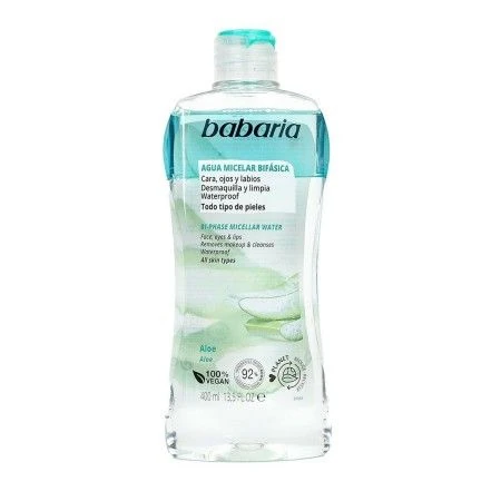 Zwei-Phasen-Reiniger zur Entfernung des Gesichts-Make-ups Babaria Micellares Wasser Aloe Vera (400 ml) | Epamu.eu | Beauty Shop - Parfums, Make-up & Essentials Epamu.eu