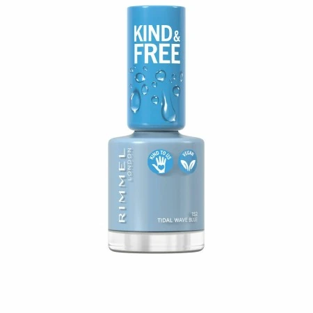 nail polish Rimmel London Kind & Free 152-tidal wave blue (8 ml) | Epamu | Beauty Shop - Parfums, Make-up & Essentials Epamu.eu