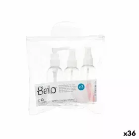 Travel Set Transparent White Plastic (36 Units) by Berilo, Travel Bottles & Containers - Ref: S3618997, Price: 54,30 €, Disco...