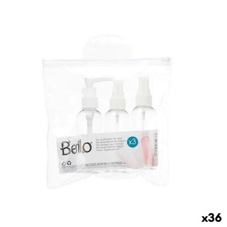 Set da Viaggio Trasparente Bianco Plastica (36 Unità) | Epamu.eu | Beauty Shop - Parfums, Make-up & Essentials Epamu.eu