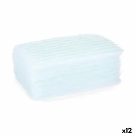 Body Sponge Soap Blue White 19,5 x 12 x 1,5 cm (12 Units) by Berilo, Sponges - Ref: S3622438, Price: 19,98 €, Discount: %