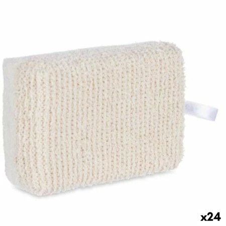 Body Sponge White Beige 14 x 5 x 9 cm (24 Units) | Epamu.eu | Beauty Shop - Parfums, Make-up & Essentials Epamu.eu