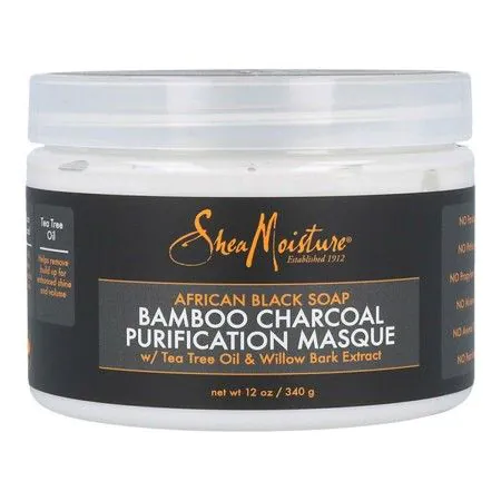 Haarmaske African Black Soap Bamboo Charcoal Shea Moisture (340 g) | Epamu.eu | Beauty Shop - Parfums, Make-up & Essentials Epamu.eu