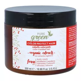 Maschera per Capelli Color Protect Pure Green Green Color (500 ml) di Pure Green, Balsami ad azione profonda e trattamenti - ...