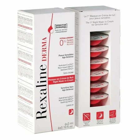 Feuchtigkeitsspendende Nachtmaske Rexaline Derma 3 ml x 6 Empfindliche Haut | Epamu | Beauty Shop - Parfums, Make-up & Essentials Epamu.eu