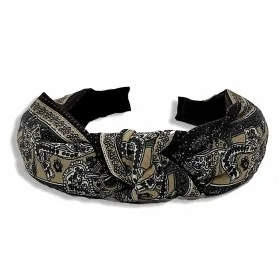 Serre-tête Araban Nœud Noir Beige de Araban, Bandeaux, headbands et serre-têtes - Réf : S4500542, Prix : 9,89 €, Remise : %