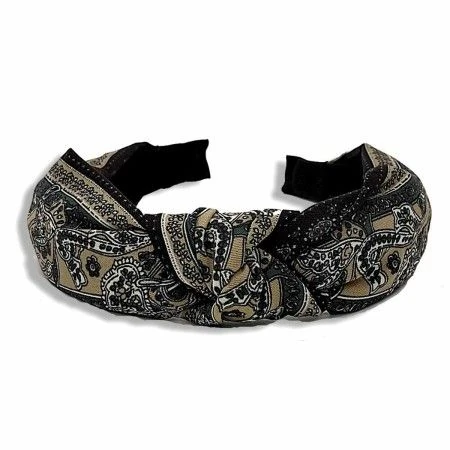 Stirnband Araban Knoten Schwarz Beige | Epamu | Beauty Shop - Parfums, Make-up & Essentials Epamu.eu