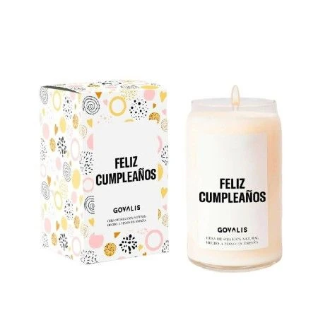 Candela Profumata GOVALIS Feliz Cumpleaños (500 g) | Epamu.eu | Beauty Shop - Parfums, Make-up & Essentials Epamu.eu