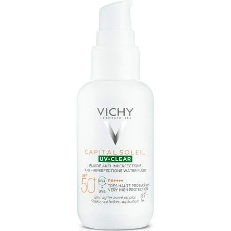 Protetor Solar Fluido Vichy Capital Soleil Uv Clear Anti-imperfeições Spf 50 (40 ml) | Epamu | Beauty Shop - Parfums, Make-up & Essentials Epamu.eu