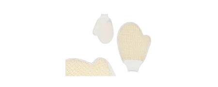 Manoplas y guantes exfoliantes